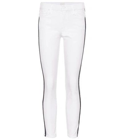 Mother The Looker Ankle Skinny Jeans In White
