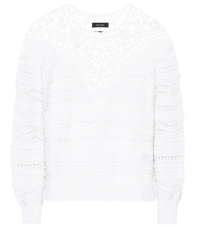 Isabel Marant Camden Cotton Sweater In White