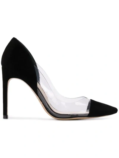 Sophia Webster Daria 100 Black Suede And Perspex Pumps