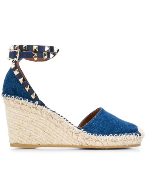 valentino denim wedges