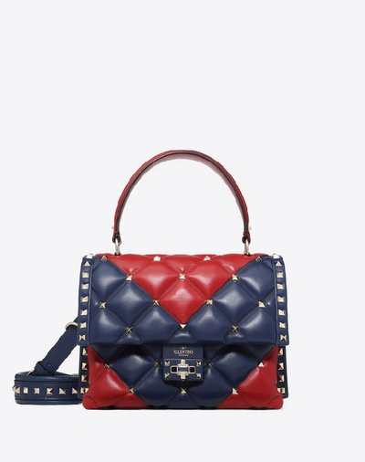 Valentino Garavani Medium V Inlay Candystud Top-handle Bag In