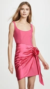 Cinq À Sept Waverly Satin Overlay Bodycon Dress In Guava Pink
