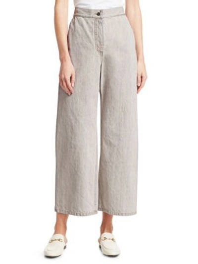 Rachel Comey Bishop High-rise Crop Wide-leg Jeans In Khaki Wash