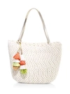 Eric Javits Mita Woven Tote In White Mix
