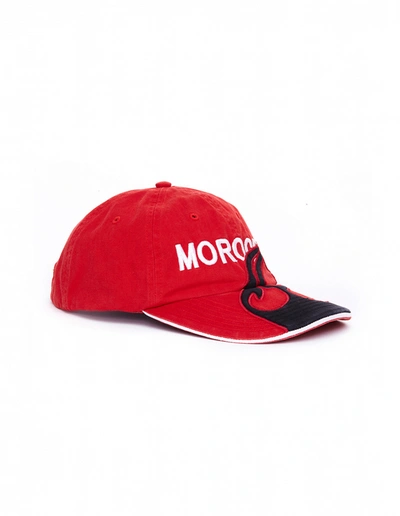 Vetements Embroidered Cap Morocco In Red