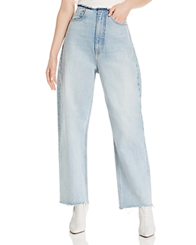 Alexander Wang T Denim X Alexander Wang Split Wide Leg Jeans In Bleach