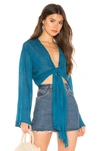 Young Fabulous & Broke Young, Fabulous & Broke Free Fall Top In Blue Ice