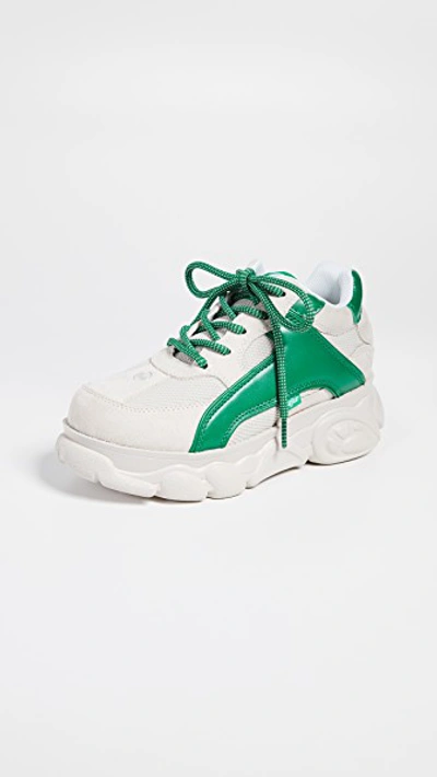 Buffalo Colby Sneakers In Beige/green