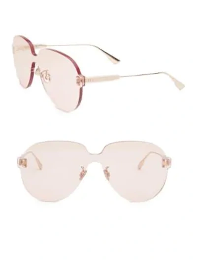 Dior Color Quake 99mm Aviator Shield Sunglasses In Light Rose