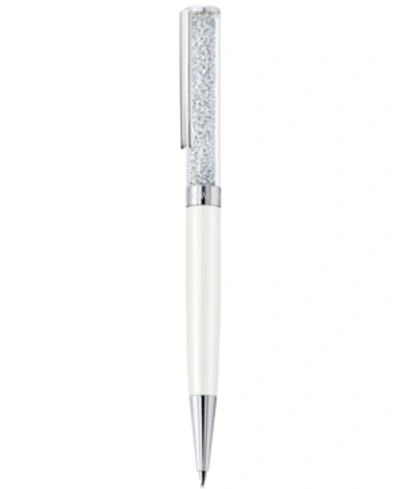 Swarovski Silver-tone Crystalline Ballpoint Pen In White