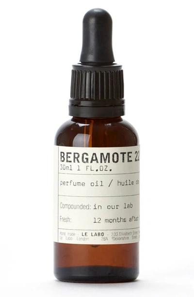 Le Labo Bergamot 22 Perfume Oil, 30ml In Colorless