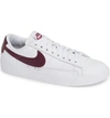 Nike Blazer Low Se Sneaker In White/ Bordeaux-white