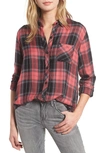 Rails Hunter Plaid Shirt In Scarlet Graphite White