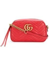 Gucci Gg Marmont Mini Matelasse Camera Bag, Hibiscus Red