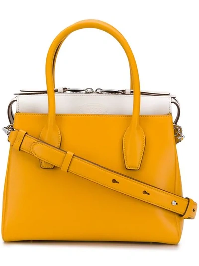 Tod's Small Tote Bag In Yellow