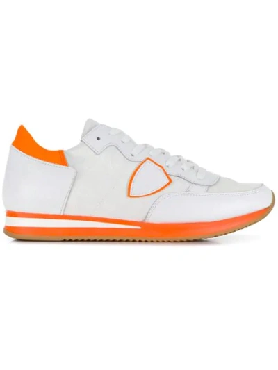 Philippe Model Tropez Neon Trainers In White