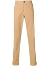 Kenzo Turn Up Cuff Chinos In Brown