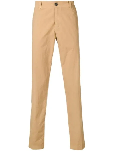 Kenzo Turn Up Cuff Chinos In Brown
