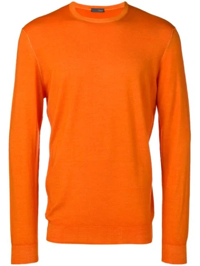 Drumohr Crew Neck Jumper In Orange