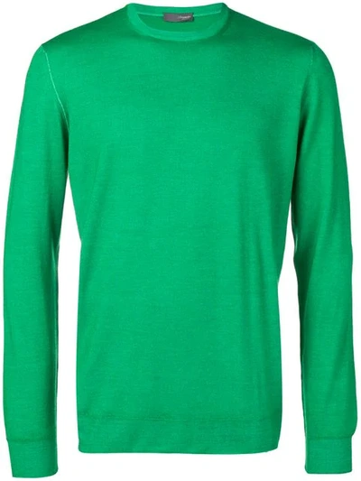 Drumohr Crew Neck Jumper In Green