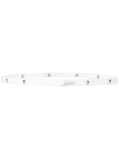 Sacai Buttoned Belt In White