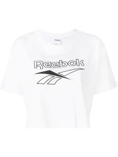 Reebok Logo Cropped T In White