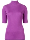 Cashmere In Love Kurzärmeliger Pullover In Purple