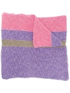 Cashmere In Love Oversized Striped Scarf In Pink