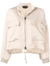 Tom Ford Zipped Jacket In Neutrals