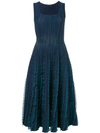 Antonino Valenti Ruffle Details Flared Dress In Blue