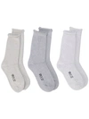Yeezy Bouclette 3 Pack Socks In White