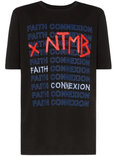 Faith Connexion X Ntmb Logo Cotton T-shirt In Black