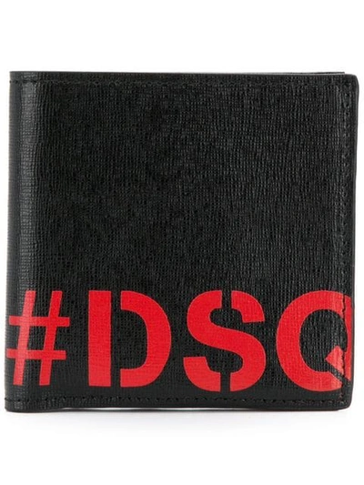 Dsquared2 Hashtag Logo Wallet In Black