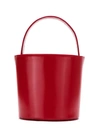 Sarah Chofakian Leather Bucket Bag In Red