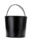 Sarah Chofakian Leather Bucket Bag In Black