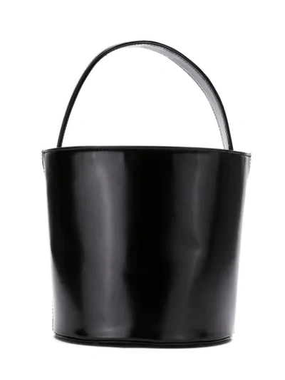 Sarah Chofakian Leather Bucket Bag In Black