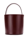 Sarah Chofakian Leather Bucket Bag In Red