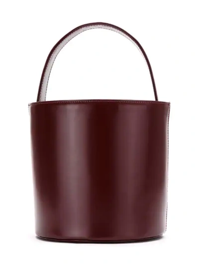 Sarah Chofakian Leather Bucket Bag In Red