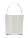 Sarah Chofakian Leather Bucket Bag In White