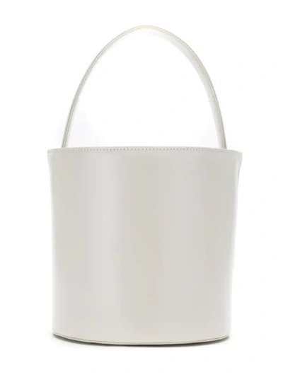 Sarah Chofakian Leather Bucket Bag In White