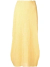 Jil Sander Checked Midi Skirt In Yellow