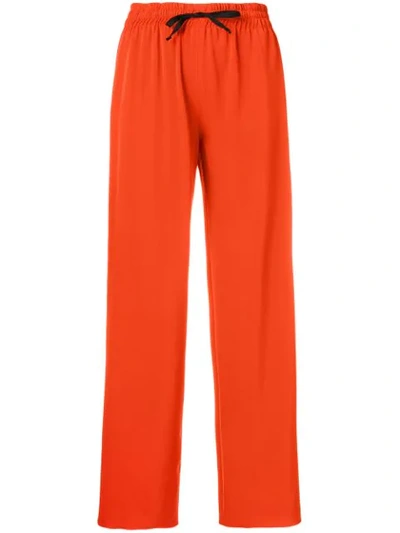 Blanca Wide Leg Tapered Trousers In Orange