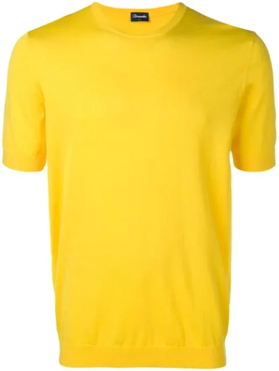 Drumohr Basic T-shirt In Yellow