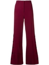 Joseph Tailored Flared Trousers In Red