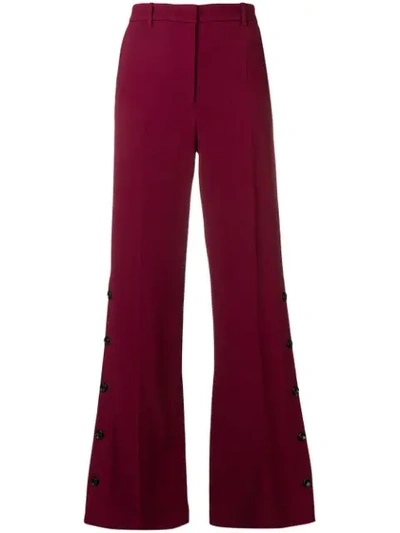 Joseph Tailored Flared Trousers In Red
