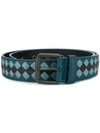 Bottega Veneta Intrecciato Belt In Blue