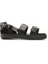 Toga Embellished Sandals In Black