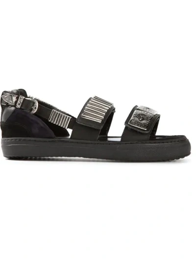 Toga Embellished Sandals In Black