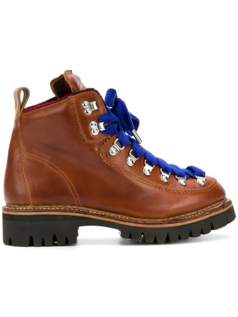 Dsquared2 Lug Sole Hiking Boots In Brown | ModeSens