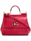 Dolce & Gabbana Medium Sicily Tote In Red